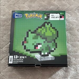 NEW Mega Pokemon Bulbasaur Pixel Art Building Set 374 Pieces Ages 13+
